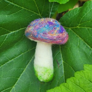 Beaded Needle Felted Mushroom Ornament Etsy