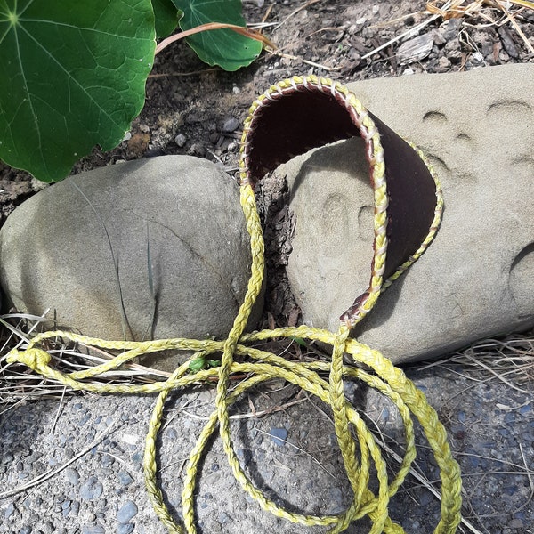 Leather Sling with Hemp Cord