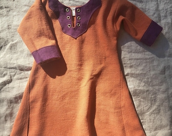 Baby Girls Medieval /Viking Tunic  Dress - 0-3 months