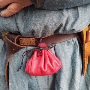 Leather Coin Purse - small (Red)