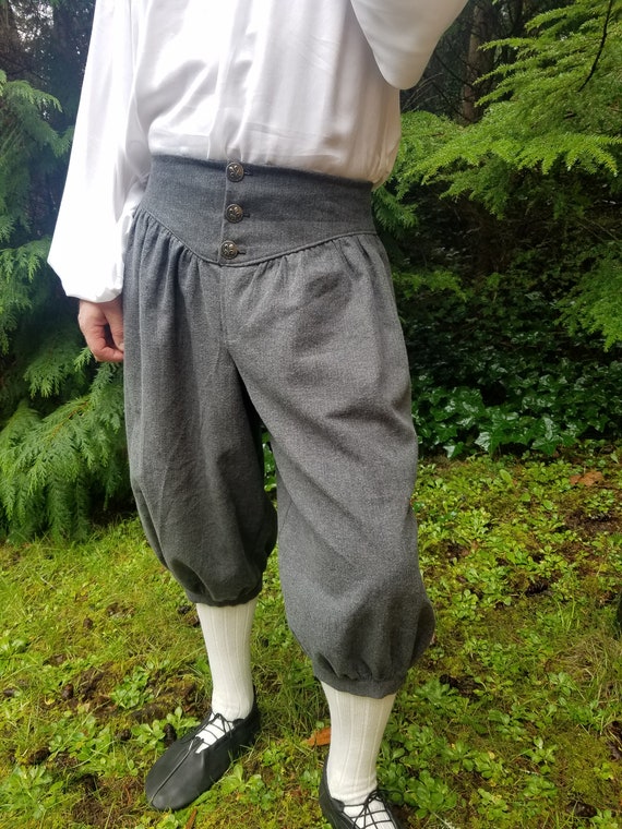 Men's Late Renaissance Pants gray Herringbone Flannel | Etsy