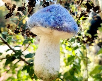 Beaded Needle Felted Mushroom Ornament Etsy