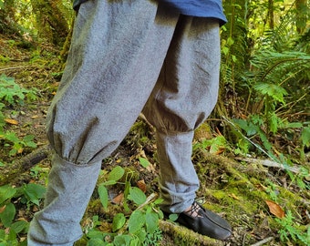 DISCONTINUED - Child/Teen Linen Viking Pants - Slate Gray