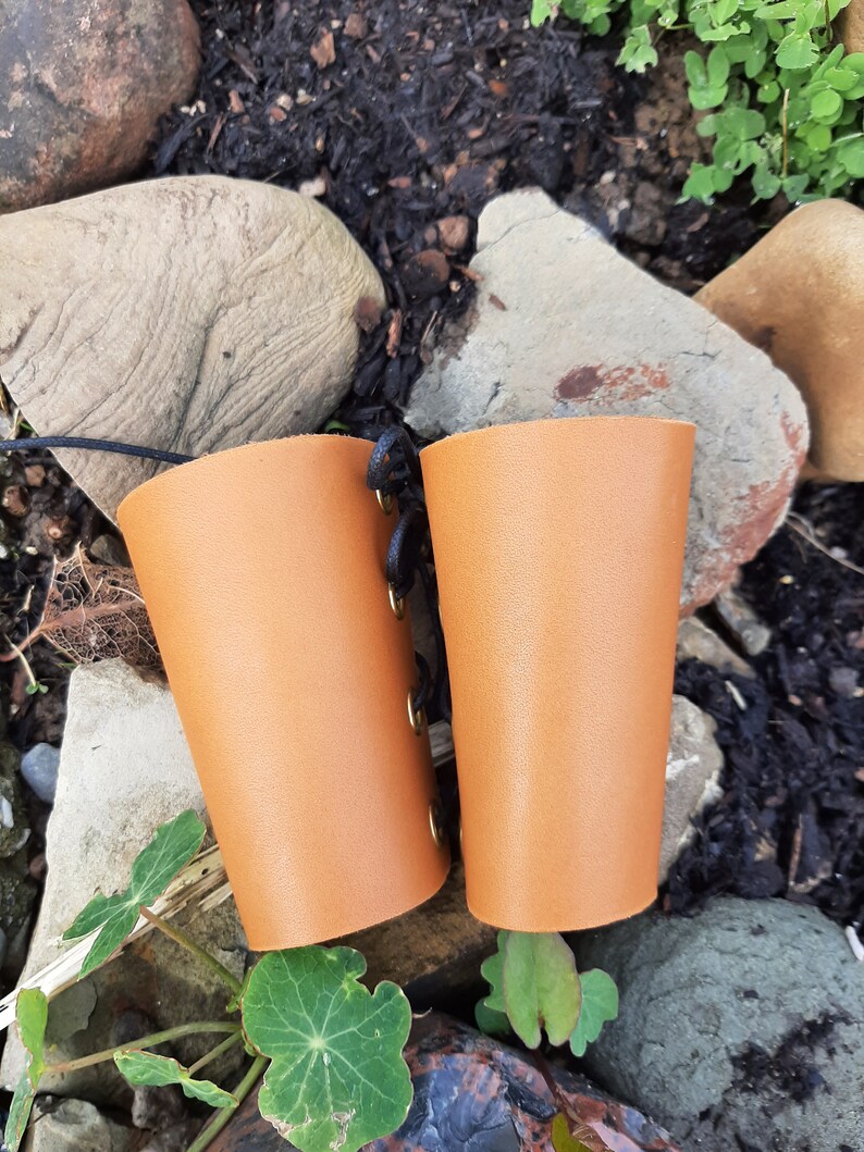 Medieval Leather Bracers Tan Toddler size 2T-4T