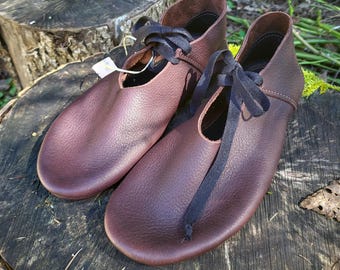 Women's Soft Soled Leather "Lady Jane" Shoes (Dark Brown) US Women's Sizes 6-11