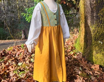Girls Renaissance Dress with Chemise - size 5/6