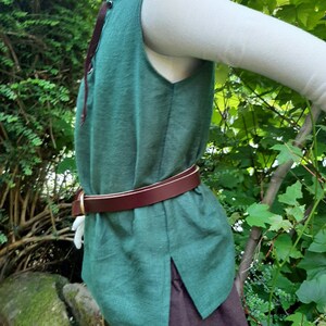 Toddler Linen Sleeveless Medieval Tunic Dark Green - Etsy