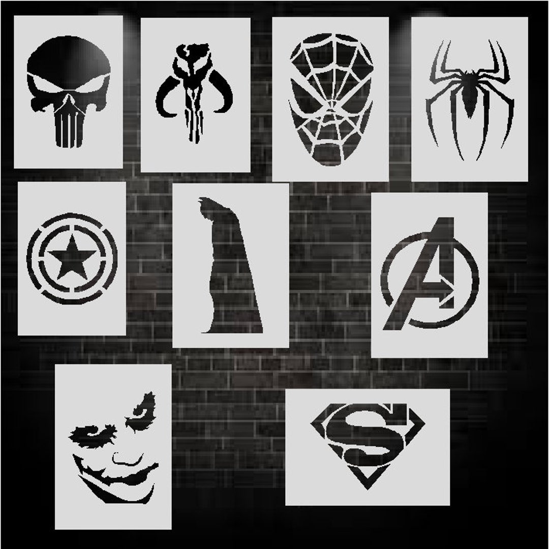 Super Hero Stencils Etsy super-hero-stencils-etsy