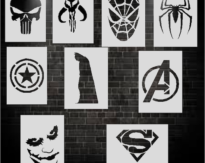 Super Hero Stencils - Etsy