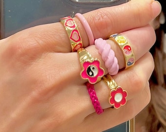 Pink Stackable Ring set