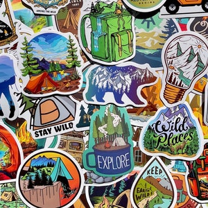 Camping Hiking sticker pack