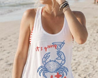 T-shirt crabe, t-shirt Dirty Martini, t-shirt salé, t-shirt style pêcheur, t-shirt Martini, 30 bikinis et martinis, cadeau pour enterrement de vie de jeune fille en bord de mer, cadeau pour colocataire