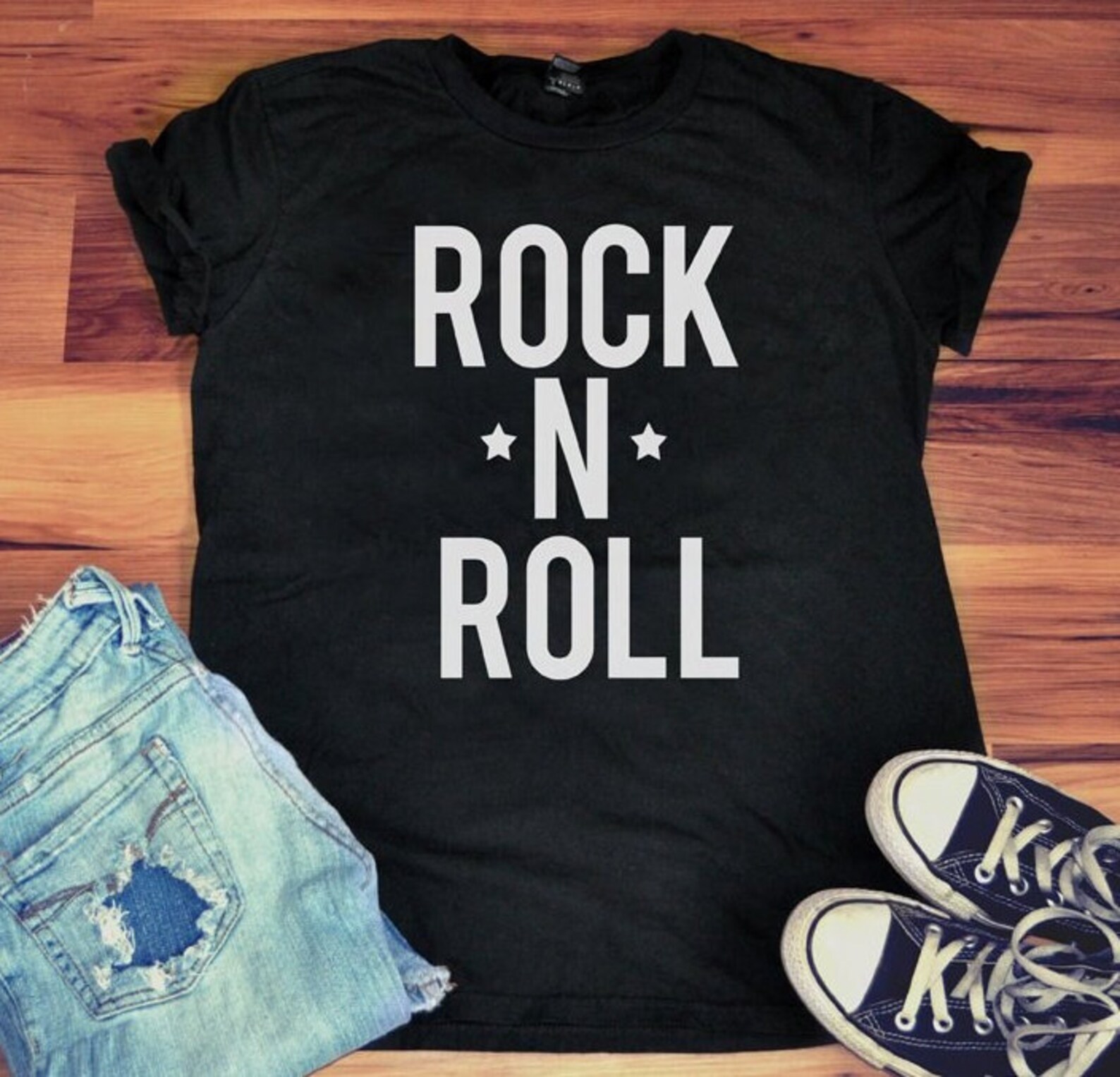 Rocknroll Tshirt Rock Tee for Women Concert Fashion Tee Plus Size Graphic Tshirts Rock and