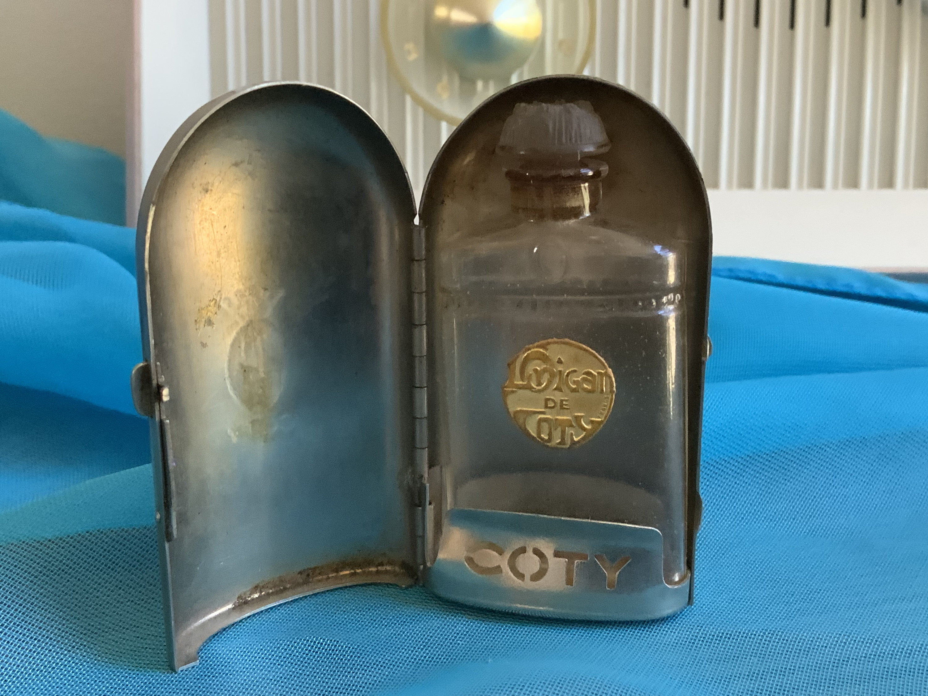 Antique Coty L’Origan Mini Travel Perfume Metal Case Lalique Perfume French  Collectible Bottle Edwardian Era 1905