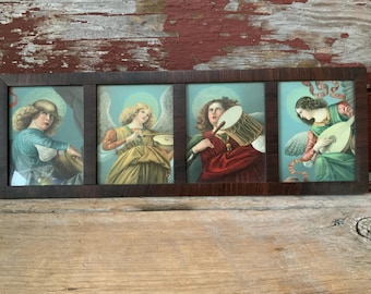 Framed Chromoliths: Renaissance Angels Playing Music, Melozzo da Forli