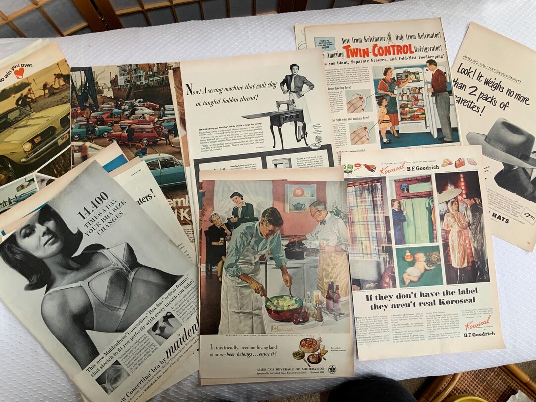 Lot Magazine Vintage Lot Magazine Ephemera 25 Full Page Ads LIFE Look Colliers Junk ...