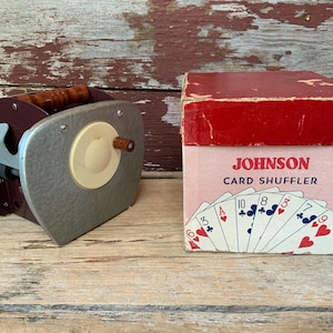 Card Shuffler Vintage 1950’s Original Box Games Playing Cards Old Time Fun!