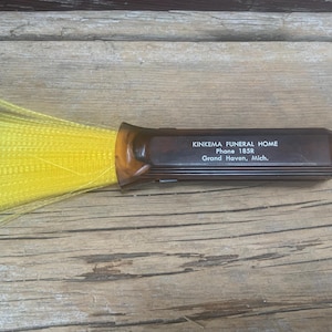 1940s Grand Haven Michigan Advertising Kinkema Funeral Home Sliding Whisk Brush