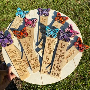 Butterfly Wooden Bookmarks image 1