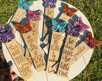 Butterfly Wooden Bookmarks