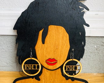 Wooden Poet Earrings