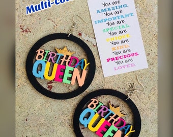 Birthday Queen Earrings