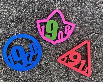 Sorority Wooden Earrings