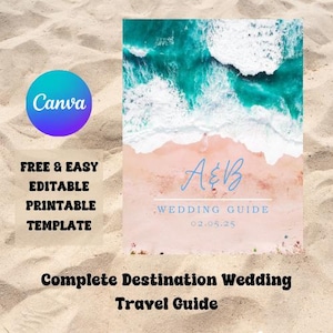 Destination Wedding Travel Guide | Editable & Printable Digital Wedding Itinerary for Guests