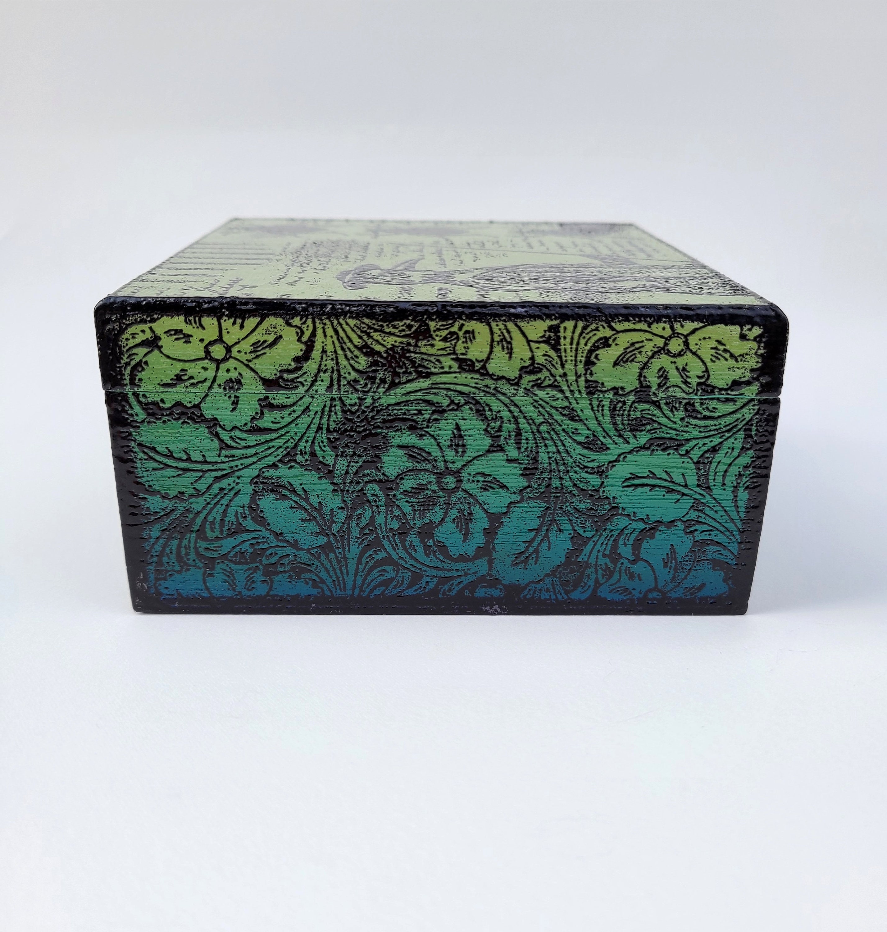 ペスト医師の箱、ゴシックをテーマにしたミックスメディア装飾箱