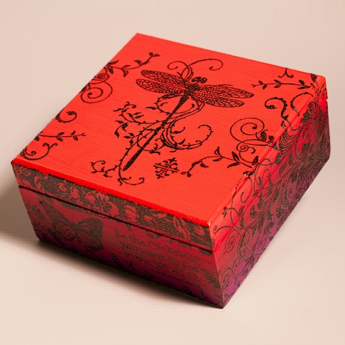 置物　ペスト医師　インテリア ペスト医師の箱、ゴシックをテーマにしたミックスメディア装飾箱