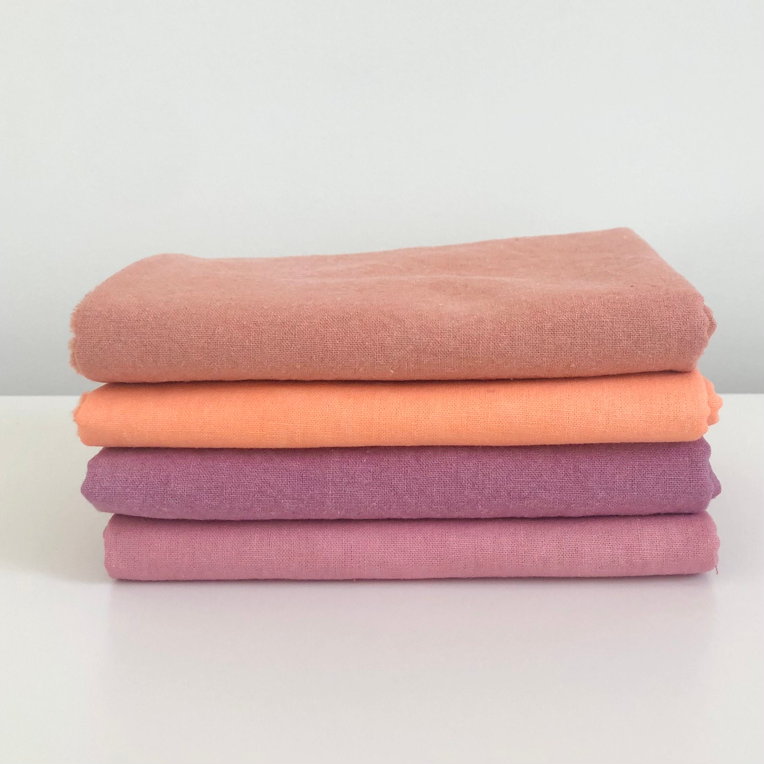 Four Piece 1/2 yard Handdyed Essex Linen Bundle Etsy