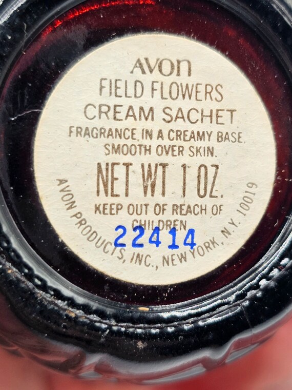 Vintage Avon Cream Sachet Field Flowers Bottle Wh… - image 7