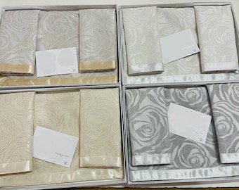 Tris centrini 3 pezzi moderni home decor lavorazione artigianale Made in Italy