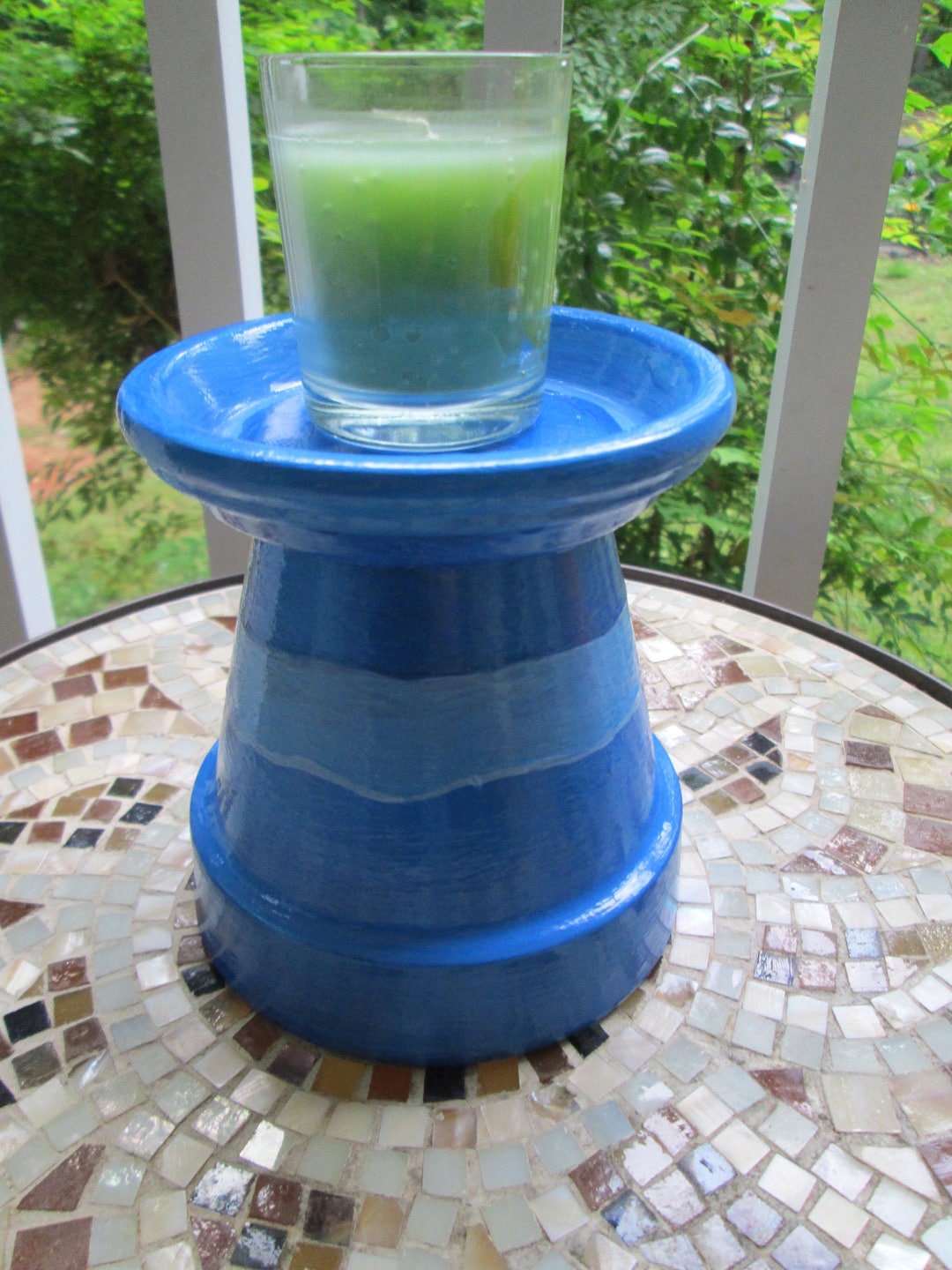 Clay Pot Candle Holder, Outdoor Candle, Outdoor Clay Pot Decor Etsy