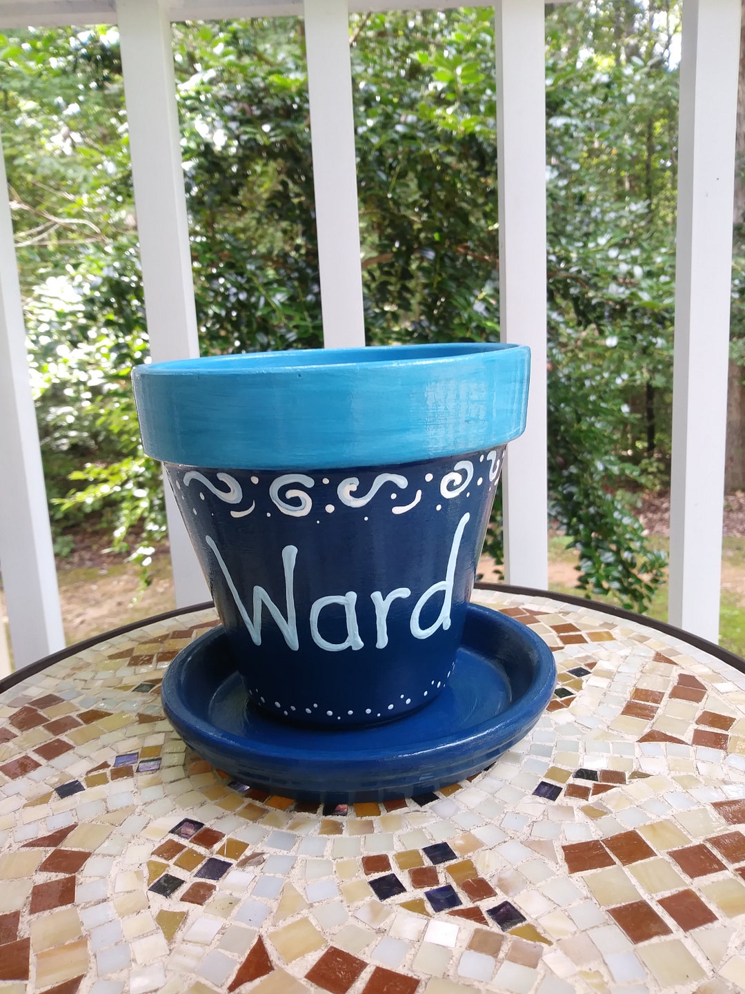 Custom Flower Pot Personalized Outdoor Planter Hand Painted Etsy