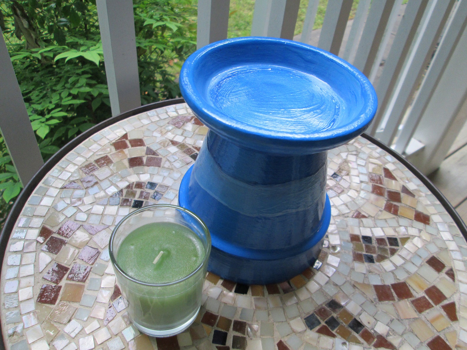 Clay Pot Candle Holder, Outdoor Candle, Outdoor Clay Pot Decor Etsy