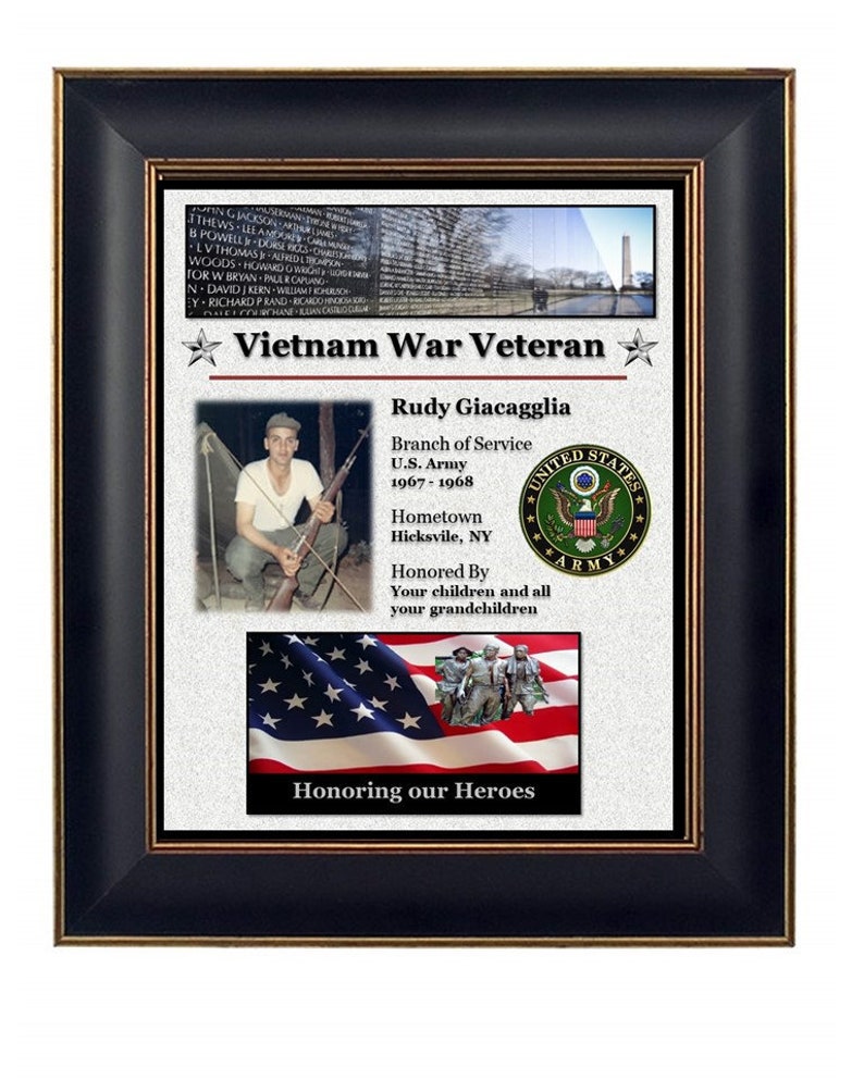 Personalized Vietnam Veteran Plaque Etsy