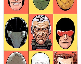 Superior Foes faces print