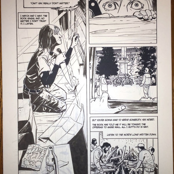 Alabaster: Boxcar Tales #4 page 1 Half splash page, original art.