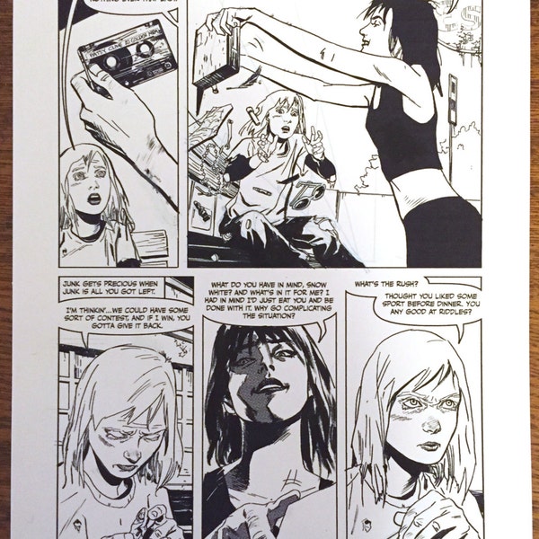 Alabaster:Wolves issue 1, page 8. Original art by Steve Lieber