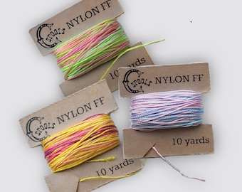 Nylon FF Hand-Dyed Thread For Bassoon/Oboe Reed Making - Summer Lovin' 3-pack