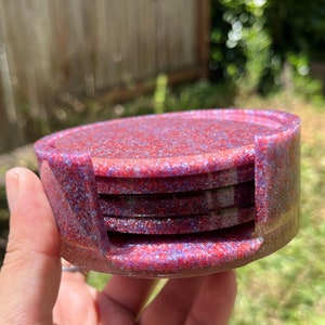 Purple//Red//Blue Coaster Set