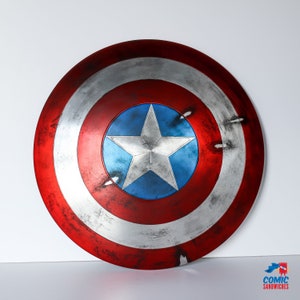 Captain America Shield Replica - &quot;Captain America: The First Avenger&quot; Shield - Captain America Cosplay - Metal Prop Replica