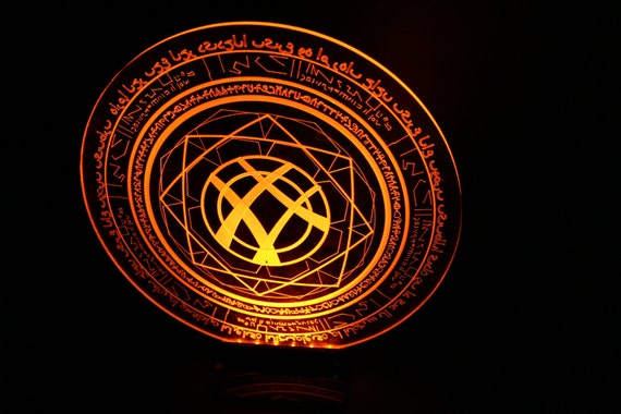 doctor strange magic symbol w light base etsy