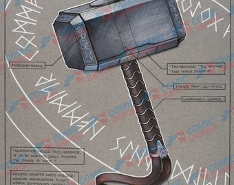 Mjolnir - Original Artwork - ThoseNerdySketches