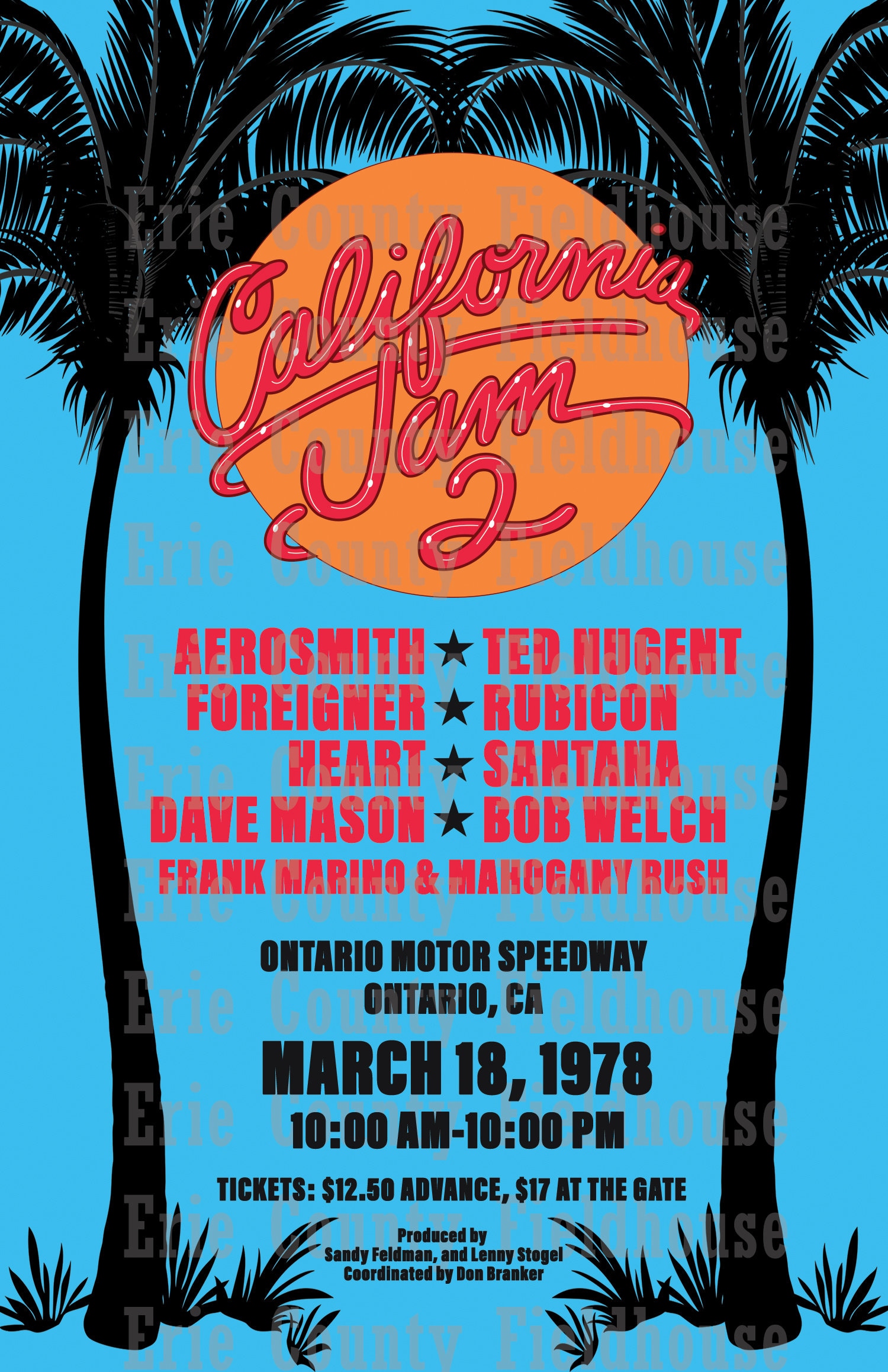 Cal Jam 2 Poster California Jam 2 Etsy