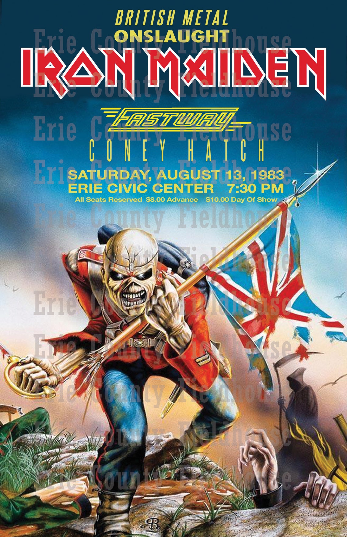 iron maiden tour poster 1981