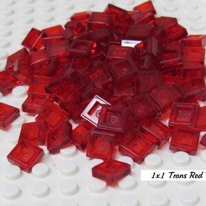 Transparent Red 1x1 Tiles  LEGO® Lot of 300