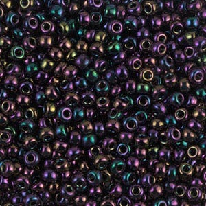 8/0 50 grams Dark Plum Metallic Iris  Miyuki Rocaille Seed Beads