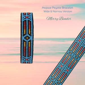 Mojave Peyote Stitch Bracelet Odd Count Pattern with diagram and word chart